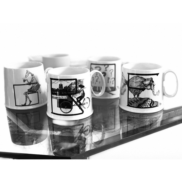 Florence Balducci “B” Animal Alphabet Monogram Mug Bicycle Girl - Picture 9 of 9